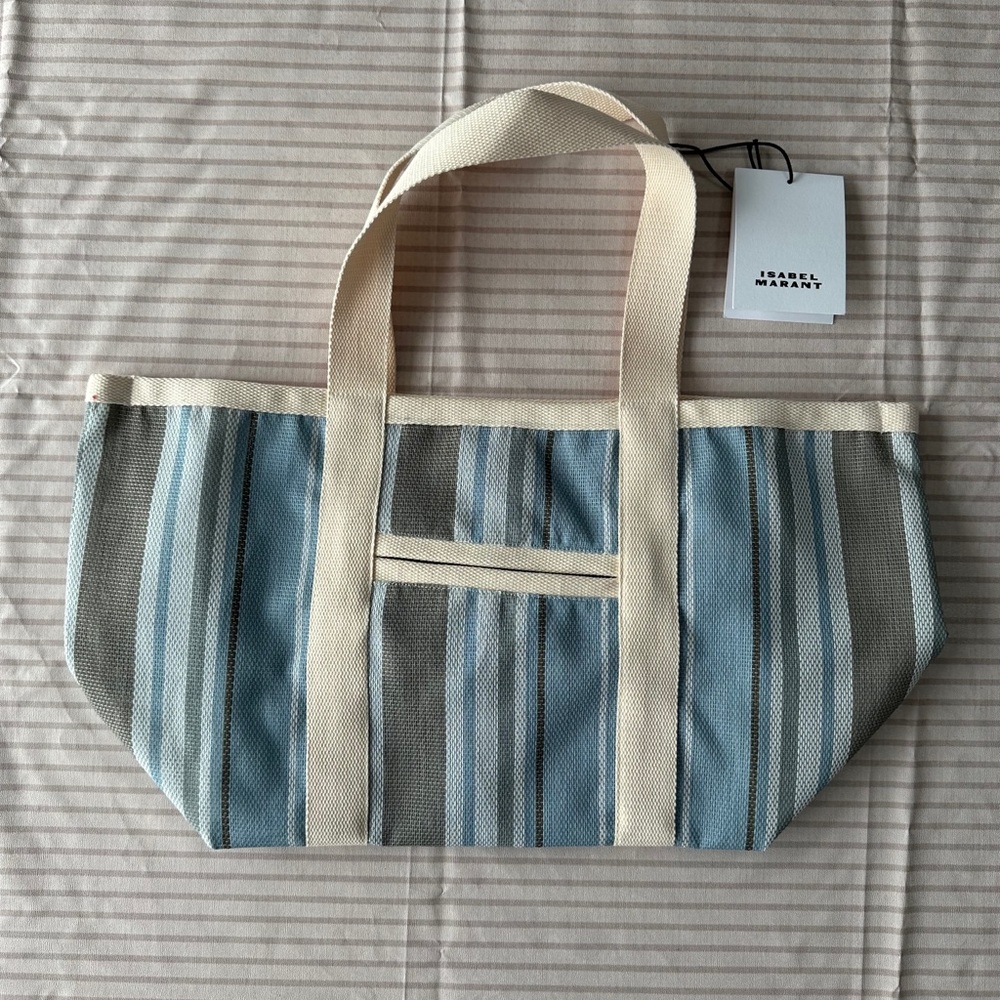 Authentic Isabel Marant Striped Canvas Tote Bag - Picture 5 of 7